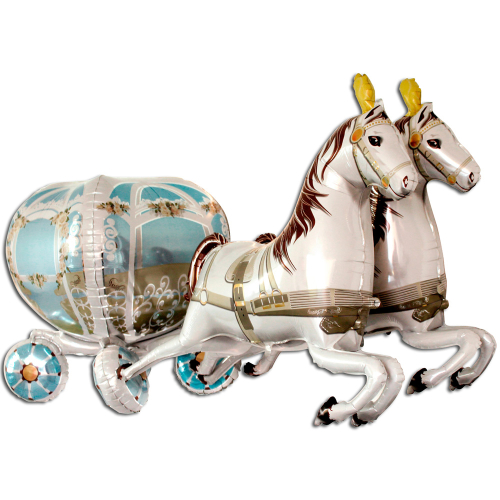 Шар (75''/191 см) Фигура, Королевская карета 4D, 1 шт.