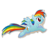 Шар (43''/109 см) Фигура, My Little Pony, Лошадка Радуга, 1 шт.