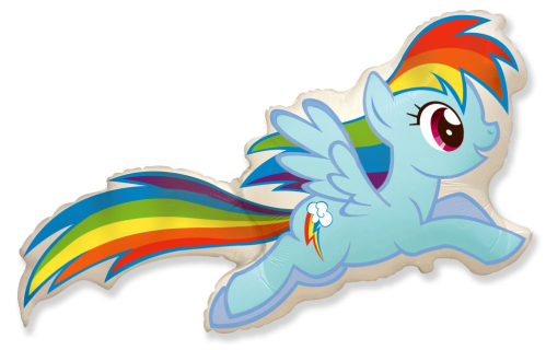 Шар (43''/109 см) Фигура, My Little Pony, Лошадка Радуга, 1 шт. Шар (43''/109 см) Фигура, My Little Pony, Лошадка Радуга, 1 шт.