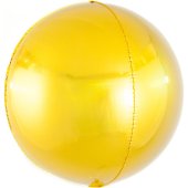 Шар (30''/76 см) Сфера 3D, Золото, 1 шт.
