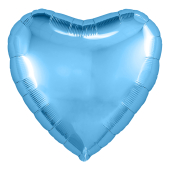 Шар с клапаном (9''/23 см) Мини-сердце, Холодно-голубой, 1 шт.