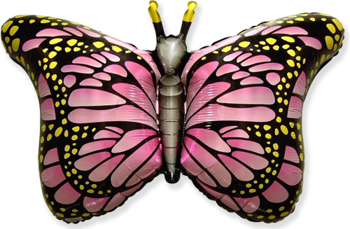 Фольгированный шар (38''/97 см) Бабочка-монарх, Фуше