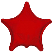 Шар (22''/56 см) Звезда, Остроконечная, Красный, 1 шт.