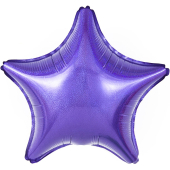 Шар (18''/46 см) Звезда, Фиолетовый, Голография, 1 шт.