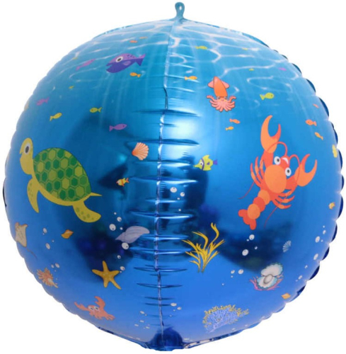 Шар (24''/61 см) Сфера 3D, Подводный мир, 1 шт. Шар (24''/61 см) Сфера 3D, Подводный мир, 1 шт.