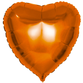 Шар (18''/46 см) Сердце, Оранжевый, 1 шт.