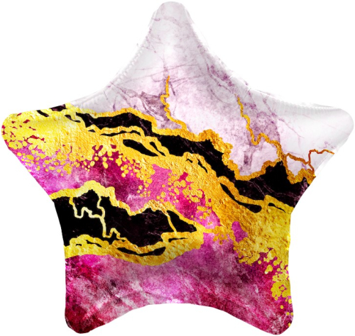 Bumba (19`` / 48 cm) Zvaigzne, Marmors, Rozā, 1 gab