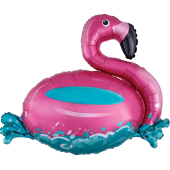 Шар (36''/91 см) Фигура, Фламинго на воде, Розовый, 1 шт.