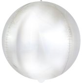 Шар (24''/61 см) Сфера 3D, Матовое серебро, Голография, 1 шт.