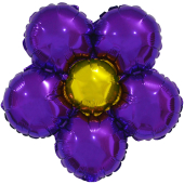 Шар с клапаном (17''/43 см) Мини-цветок, Фиолетовый, 1 шт.