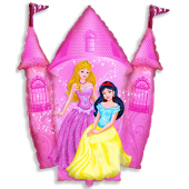 Шар (34''/86 см) Фигура, Замок принцессы, Розовый, 1 шт.