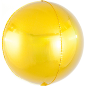 Шар (11''/28 см) Мини-сфера 3d, Золото, 1 шт.