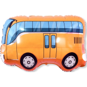 Шар (34''/86 см) Фигура, Автобус, Оранжевый, 1 шт.