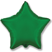 Шар (9''/23 см) Мини-звезда, Зеленый, 1 шт.