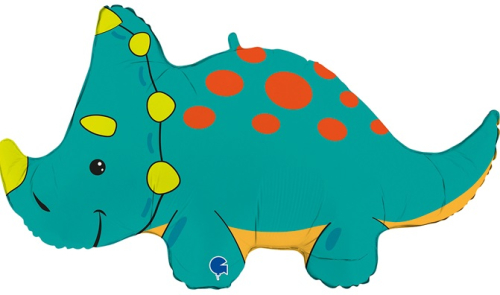 Шар (36''/91 см) Фигура, Динозавр Трицератопс, 1 шт.
