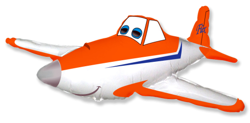 Balons, oranža lidmašīna