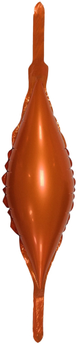 Шар (6''/15 см) Мини-ромб, С хвостиками, Оранжевый, 1 шт.