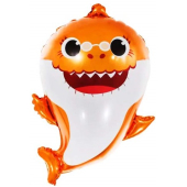 Шар (26''/66 см) Фигура, Акулья семейка, Бабушка, Оранжевый, 1 шт.