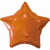 Шар (18''/46 см) Звезда, Оранжевый, 1 шт.