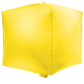 Шар 3D (20''/51 см) Куб, Макарунс, Лимонно-желтый, 1 шт.