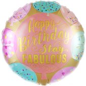 Шар (18''/46 см) Круг, Сказочного Дня Рождения (разноцветное конфетти и воздушные шарики), 1 шт.