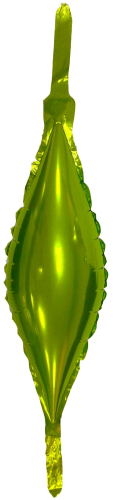 Шар (6''/15 см) Мини-ромб, С хвостиками, Лайм, 1 шт.