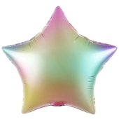 Шар (18''/46 см) Звезда, Радужная феерия, Градиент, 1 шт.
