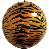 Шар (22''/56 см) Сфера 3D, Анималистика, Пятнистый окрас, Тигр, 1 шт.