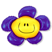 Шар (15''/38 см) Мини-цветок, Солнечная улыбка, Фиолетовый, 1 шт.