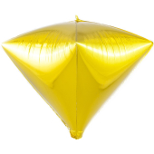 Шар 3D (20''/51 см) Алмаз, Золото, 1 шт.