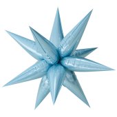 Шар (26''/66 см) Фигура, Звезда составная, Голубой, 1 шт. в упак.