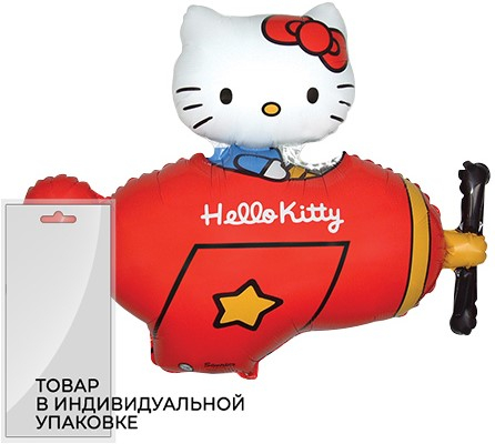 Шар (36''/91 см) Фигура, Hello Kitty, Котенок в самолете, Красный, 1 шт. в упак. Шар (36''/91 см) Фигура, Hello Kitty, Котенок в самолете, Красный, 1 шт. в упак.