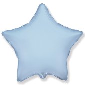 Шар (18''/46 см) Звезда, Голубой, 1 шт.