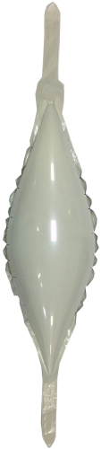 Шар (6''/15 см) Мини-ромб, С хвостиками, Белый, 1 шт.
