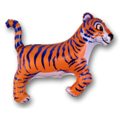 Шар (14''/36 см) Мини-фигура, Тигр, Синие полоски, 1 шт.
