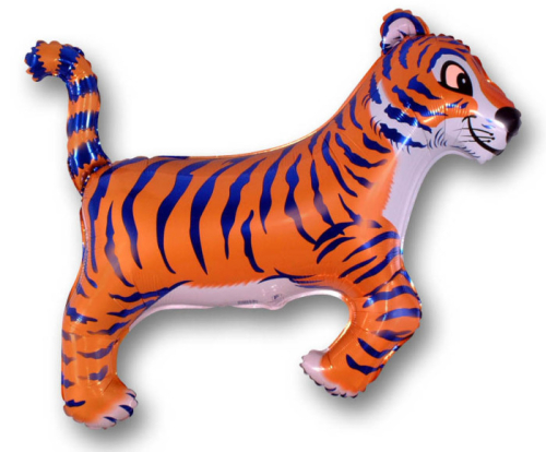 Шар (14''/36 см) Мини-фигура, Тигр, Синие полоски, 1 шт. Шар (14''/36 см) Мини-фигура, Тигр, Синие полоски, 1 шт.