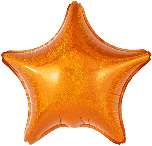 Шар (18''/46 см) Звезда, Оранжевый, Голография, 1 шт. Шар (18''/46 см) Звезда, Оранжевый, Голография, 1 шт.