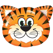 Шар с клапаном (14''/36 см) Мини-фигура, Голова, Тигр, 1 шт.
