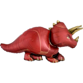 Шар с клапаном (14''/36 см) Мини-фигура, Динозавр Трицератопс, 1 шт.