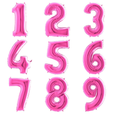 Шар цифра (фуксия) розовый 86 СМ