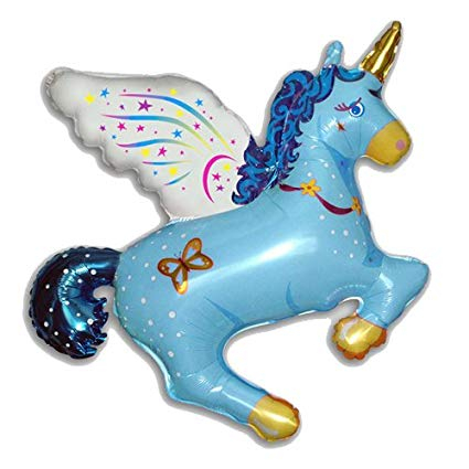 Magic Unicorn Blue FOLIJA GAISA BALONS 90 CM