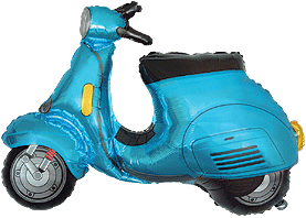 Blue scooter FOLIJA GAISA BALONS 85 CM