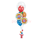 Balonu Kompozīcija 6 Dzimšanas dienai 160x50 cm