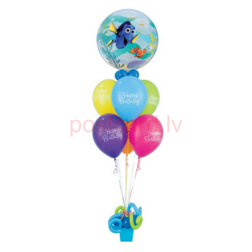 Balonu Kompozīcija 3 Dzimšanas dienai 160x50 cm Balonu Kompozīcija 3 Dzimšanas dienai 160x50 cm