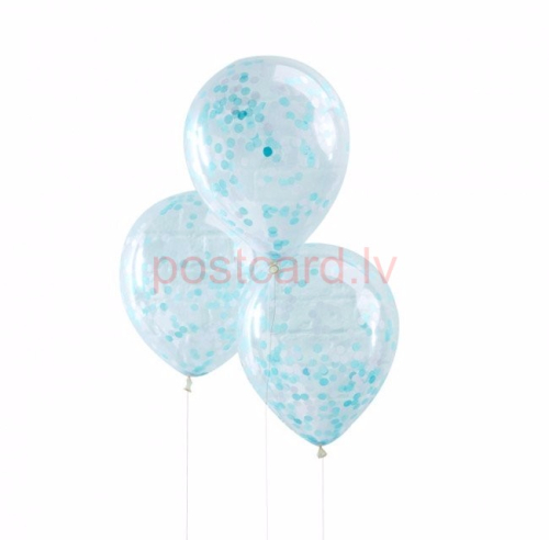 Confetti balons Zila krāsa 30 cm