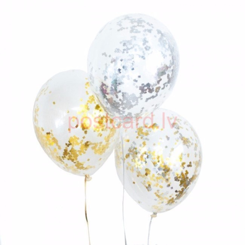 Confetti balons Sudraba 30 cm