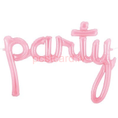 Folijas balonu vārds Party Rozā krāsa 112 cm