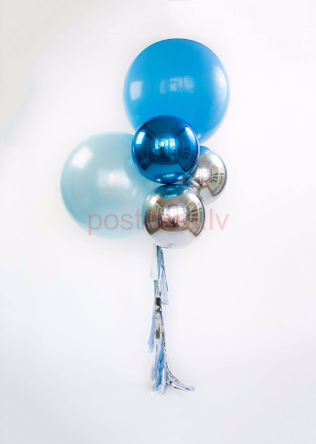 Balonu Kompozīcija 11 Ekskluzīvi Zila krāsa 150x50 cm