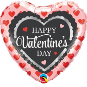 Happy Valentines day ar sirds tekstūru 45 cm