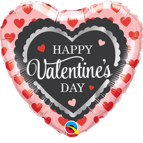 Happy Valentines day ar sirds tekstūru 45 cm